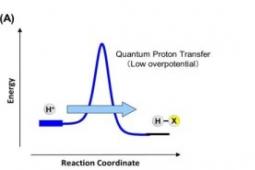 通过量子质子转移产生电流