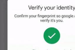 谷歌帐户现在接受Android上的指纹验证