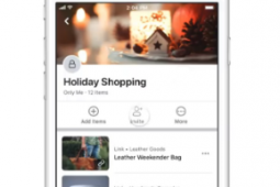 Facebook将保存的收藏集分享给节日礼物