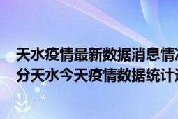 天水疫情最新数据消息情况-(北京时间)截至5月3日19时01分天水今天疫情数据统计通报