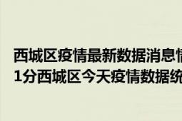 西城区疫情最新数据消息情况-(北京时间)截至5月3日20时31分西城区今天疫情数据统计通报