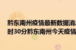 黔东南州疫情最新数据消息情况-(北京时间)截至5月9日04时30分黔东南州今天疫情数据统计通报