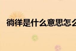 徜徉是什么意思怎么读（徜徉是什么意思）