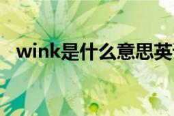 wink是什么意思英语（wink是什么意思）