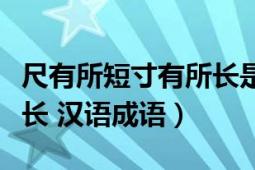 尺有所短寸有所长是成语吗（尺有所短寸有所长 汉语成语）