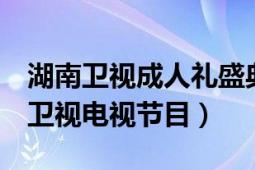 湖南卫视成人礼盛典 综艺节目（成人礼 湖南卫视电视节目）