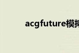 acgfuture模拟器（acgfuture）