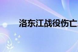 洛东江战役伤亡人数（洛东江战役）