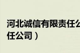 河北诚信有限责任公司代码（河北诚信有限责任公司）