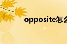 opposite怎么读（opposite）