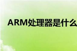 ARM处理器是什么（ARM ARM处理器）