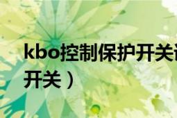 kbo控制保护开关详细介绍（KBO控制保护开关）