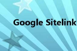 Google Sitelink（Google Sitelink）