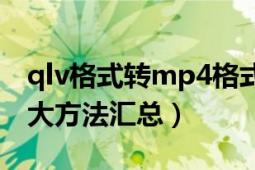 qlv格式转mp4格式（qlv格式转成mp4的两大方法汇总）