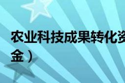 农业科技成果转化资金（农业科技成果转化资金）