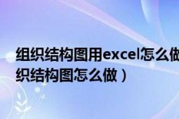 组织结构图用excel怎么做（Office怎么插入组织结构图 组织结构图怎么做）