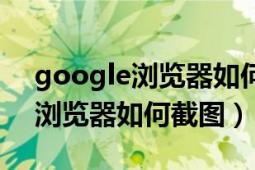 google浏览器如何启用网页翻译（google浏览器如何截图）