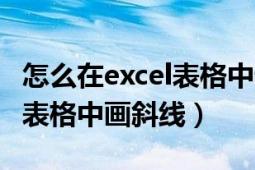 怎么在excel表格中计算千分比（怎么在excel表格中画斜线）