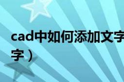 cad中如何添加文字上标（CAD中如何添加文字）