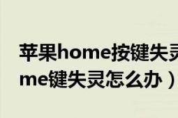 苹果home按键失灵怎么办（iPhone苹果home键失灵怎么办）