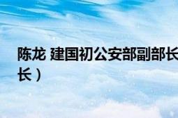 陈龙 建国初公安部副部长的后代（陈龙 建国初公安部副部长）