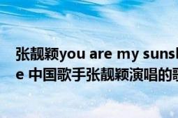 张靓颖you are my sunshine歌词（you are my sunshine 中国歌手张靓颖演唱的歌曲）