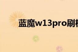 蓝魔w13pro刷机（蓝魔W138GB）