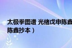 太极拳图谱 光绪戊申陈鑫抄本下载（太极拳图谱 光绪戊申陈鑫抄本）