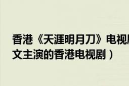 香港《天涯明月刀》电视剧视频（天涯明月刀 1985年潘志文主演的香港电视剧）