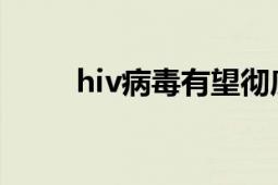 hiv病毒有望彻底清除（HIV病毒）