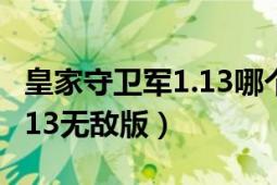 皇家守卫军1.13哪个英雄好用（皇家守卫军1.13无敌版）