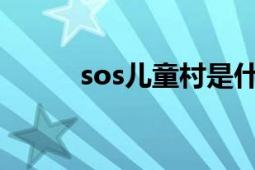 sos儿童村是什么（SOS儿童村）