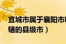 宜城市属于襄阳市吗（宜城 湖北省襄阳市下辖的县级市）