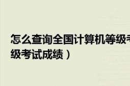 怎么查询全国计算机等级考试成绩（如何查询全国计算机等级考试成绩）