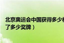 北京奥运会中国获得多少枚奖牌（北京奥运会中国总共得到了多少奖牌）