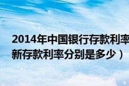 2014年中国银行存款利率是多少（2013年中国各大银行最新存款利率分别是多少）