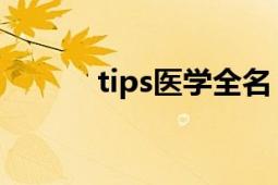 tips医学全名（tips 医学用语）