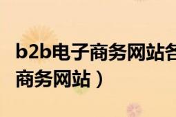 b2b电子商务网站各自特点是什么（B2B电子商务网站）