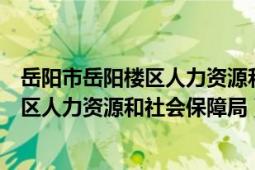 岳阳市岳阳楼区人力资源和社会保障局局长（岳阳市岳阳楼区人力资源和社会保障局）