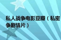 私人战争电影豆瓣（私密 法国2007年克洛德米勒执导的战争剧情片）