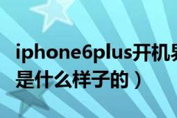 iphone6plus开机界面图片（IPhone6P开机是什么样子的）