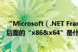 “Microsoft（.NET Framework 4.0 正式版(x86&x64)”后面的“x86&x64”是什么意思）