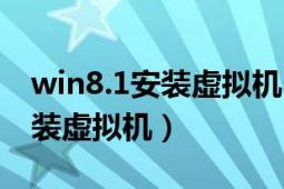 win8.1安装虚拟机（win8\/8.1系统如何安装虚拟机）