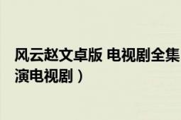 风云赵文卓版 电视剧全集（风云 2002年赵文卓、何润东主演电视剧）