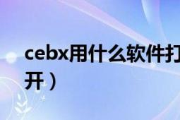 cebx用什么软件打开（ceb文件怎么才能打开）