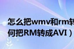 怎么把wmv和rm转换成avi（RM转换AVI如何把RM转成AVI）