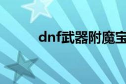 dnf武器附魔宝珠（dnfwg有没）