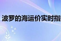 波罗的海运价实时指数（波罗的海运价指数）