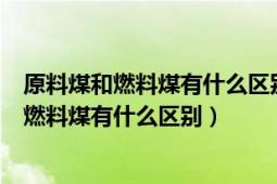 原料煤和燃料煤有什么区别（原料煤与燃料煤区别原料煤与燃料煤有什么区别）