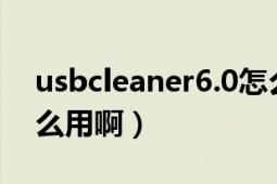 usbcleaner6.0怎么用（USBCleaner6.0怎么用啊）